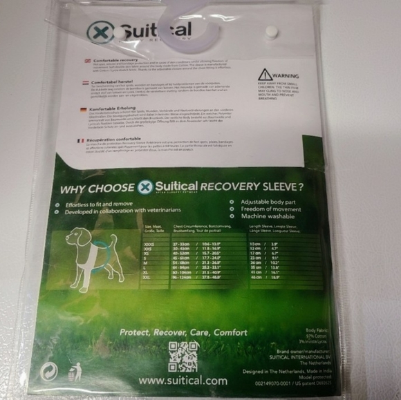 NWT Suitical Recovery Sleeve for Dogs, Size Large, Black - Picture 3 of 9